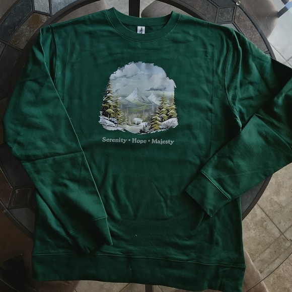 independent trading ultrasoft hoodie mountain scene, Tranquility, Beauty, Peace - Picture 4 of 6